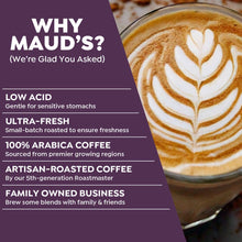 Load image into Gallery viewer, Maud&#39;s Cappuccino Coffee Pods Variety Pack, 56 ct, 8 Assorted Flavors, Recyclable Single Serve Pods – Compatible with Keurig K Cups Maker