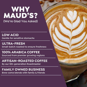 Maud's Cappuccino Coffee Pods Variety Pack, 56 ct, 8 Assorted Flavors, Recyclable Single Serve Pods – Compatible with Keurig K Cups Maker