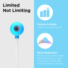 Load image into Gallery viewer, LilGadgets Kids Earbuds Wired for School - Safe &amp; Comfortable, Volume Limited, Wired in Kids Ear Buds with an in-Line Microphone, Travel Case, and Splitter - Blue
