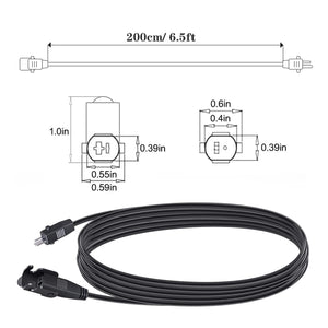 AWINLI 6.5 ft (2m) Extended AC Power Cord for Lift Recliner,Okin,Limoss,Lazboy,Pride,Catnapper Replacement Power Cord