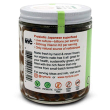 Load image into Gallery viewer, New York Natto Organic - Japanese Probiotic Superfood made fresh in NYC - Certified Organic - 4 jars, 8 ounces (220 grams) per jar