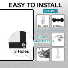 Load image into Gallery viewer, Japard 200 Inch Projector Screen Outdoor Indoor, 4K Full HD 3D 16:9 Double-Sided Projection, Foldable Portable, Wall Mount Hanging Extra Large for Outside Theater, Home Backyard Movies, Party