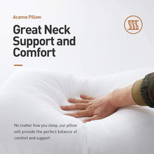 Load image into Gallery viewer, Acanva Bed Pillows 2 Pack Hotel Collection Luxury Soft Inserts for Sleeping-Breathable and Comfortable for Stomach Back Sleepers, Queen (Pack of 2), White 2 Count