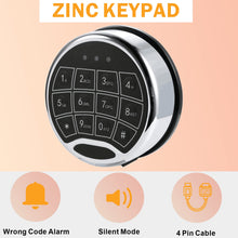 Load image into Gallery viewer, Digital Electronic Keypad Lock for Left Swing Bolt Safes, Gun Safe Lock Replacement, Time Delay Safe Lock Including 2 Emergency Keys for Locksmiths.