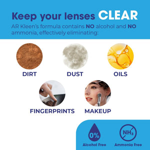 AR Kleen® 4oz Spray Pump | Multi-Purpose Lens Cleaner | No Streaks | Ammonia and Alcohol Free