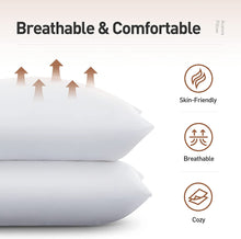 Load image into Gallery viewer, Acanva Bed Pillows 2 Pack Hotel Collection Luxury Soft Inserts for Sleeping-Breathable and Comfortable for Stomach Back Sleepers, Queen (Pack of 2), White 2 Count
