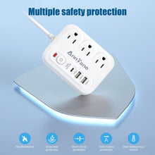 Load image into Gallery viewer, European Travel Plug Adapter with 4FT Extension Cord, (Not for UK) US to European International Plug Adapter Travel Essentials France Germany Greece