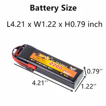 Load image into Gallery viewer, Cecicebb Transmitter LiPo Battery 11.1V 2200mAh 8C for Walkera DEVO 7 WFLY9 RadioLink AT9 Radiolink T8FB Transmitter Remote Controllor 1 Pack with USB Charger Cable