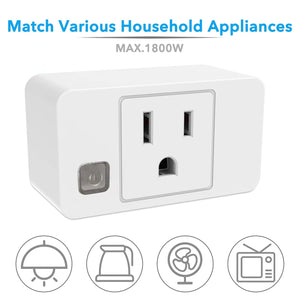Remote Control Outlet Switch, Wireless On Off Power Plug 1800W Electrical Outlet Switch Sockets, Remote Light Switch for Household Appliances, 230ft RF Range, 3 Outlets + 1 Remote