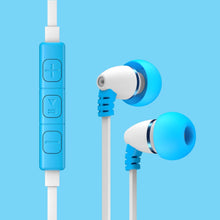 Load image into Gallery viewer, LilGadgets Kids Earbuds Wired for School - Safe &amp; Comfortable, Volume Limited, Wired in Kids Ear Buds with an in-Line Microphone, Travel Case, and Splitter - Blue