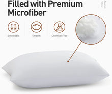 Load image into Gallery viewer, Acanva Bed Pillows 2 Pack Hotel Collection Luxury Soft Inserts for Sleeping-Breathable and Comfortable for Stomach Back Sleepers, Queen (Pack of 2), White 2 Count