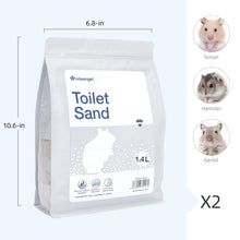 Load image into Gallery viewer, Niteangel Training Litter Potty Sand - Hamster Sand Bath for Syrian Dwarf Hamsters Gerbils Mice Lemming Degus or Other Small-Sized Pets ((1.4 L X 2 - Blue Label)