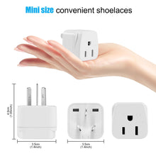 Load image into Gallery viewer, 2 Pack US to Argentina Australia China Travel Plug Adapter, Type I 3 Pin Grounded Wall Plug Wall Outlet Power Adapter for Argentina Australian,New Zealandand More (Type I - White)
