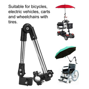 TARSHYRY Elderly Mobility Scooter Umbrella Holder,Universal Umbrella Mount Holder, Adjustable Stretch Umbrella Stand for Mobility Scooter,Stroller,Wheelchair,Beach Chair