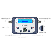 Load image into Gallery viewer, AGPtek Digital Satellite Signal Finder Meter for Dish Network Directv FTA with Compass and Audio Tone - Blue
