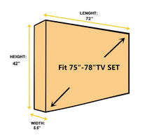 Load image into Gallery viewer, acoveritt Outdoor 75&quot;-78&quot; TV Set Cover,Scratch Resistant Liner Protect LED Screen Best-Compatible with Standard Mounts and Stands (Black)