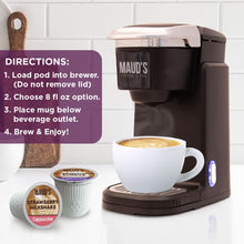 Load image into Gallery viewer, Maud&#39;s Cappuccino Coffee Pods Variety Pack, 56 ct, 8 Assorted Flavors, Recyclable Single Serve Pods – Compatible with Keurig K Cups Maker