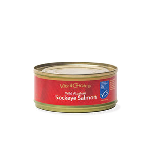 Vital Choice Msc Wild Alaskan Sockeye Salmon, Edible Skin & Bones, 3.75-Oz Cans (Pack of 6)