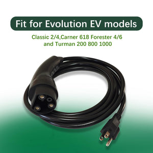 EVHIKING EV Golf Cart Charger Power Cord Factory Replacement 120V Replaces OEM # 2.04.0620.