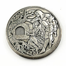 Load image into Gallery viewer, USA Movable Mechanical Coin Hobo Nickel Morgan Dollar Holy Grail Wandering Removeable Sword Amazing Art Collectible Creative Gift Handmade Commemorative