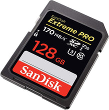 Load image into Gallery viewer, Nikon D850 SanDisk 128GB Extreme Pro Memory Card works with FX-format Digital SLR DSLR Camera SDXC 4K V30 UHS-I (SDSDXXY-128G-GN4IN) with Everything But Stromboli Combo Reader