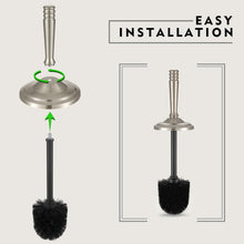 Load image into Gallery viewer, Stainless Steel Toilet Brush and Holder,Toilet Bowl Brush with Long Handle for Bathroom,Toilet Brushes-Space Saving,Covered Brush, Durable, Deep Cleaning,Splash Resistant (Satin Nickel)