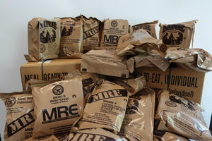 Food Dude 82nd Military MRE Surplus - 2025 Inspection - US MRE Meals Ready to Eat Military MRE Meals with Heater Packs - 4 Pack of MRE Meals Bulk w/ 1250 Calories per MRE Full Meal - 4 MRE Food Packs
