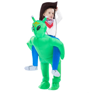 Minetom Inflatable Alien Costume for Kids, Halloween Blow up Costume for Kids-Child (4-8 Years) Unisex