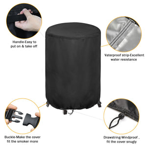 Aidetech Smoker Cover Fit for Charbroil The Big Easy TRU-Infrared 3-in-1 Smoker, Waterproof Grill Cover Outdoor Smoker Covers (23" D x 23.5" W x 36" H)