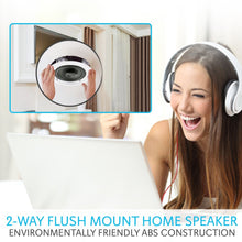 Load image into Gallery viewer, Pyle Pair 8&quot; Bluetooth Flush Mount In-wall In-ceiling 2-Way Universal Home Speaker System Spring Loaded Quick Connections Polypropylene Cone Polymer Tweeter Stereo Sound 250 Watts (PDICBT852RD)