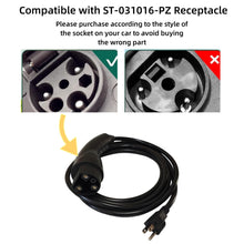 Load image into Gallery viewer, EVHIKING EV Golf Cart Charger Power Cord Factory Replacement 120V Replaces OEM # 2.04.0620.
