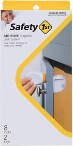 Safety 1st Adhesive Magnetic Lock System, 8 Locks And 2 Keys