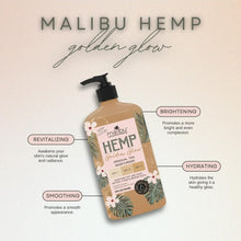 Load image into Gallery viewer, Malibu Tan Hemp Golden Glow Skin Firming Lotion, Medium Deep, 18 fl oz (530 ml) - 1-PACK