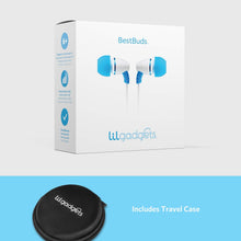 Load image into Gallery viewer, LilGadgets Kids Earbuds Wired for School - Safe &amp; Comfortable, Volume Limited, Wired in Kids Ear Buds with an in-Line Microphone, Travel Case, and Splitter - Blue