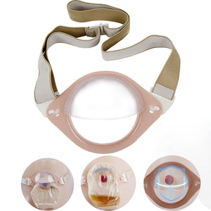 Stoma Guard | Security Shield | Stoma Chassis Reinforcement Adjustable Support Ostomy Belt, Ostomy Bag Cover Ostomy Supplies (1 Khaki)