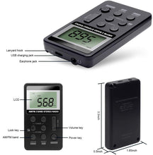 Load image into Gallery viewer, Personal AM/FM Pocket Radio Portable VR-robot, Mini Digital Tuning Radio, with Rechargeable Battery, Earphone, Lock Screen for Walk/Jogging/Gym/Camping