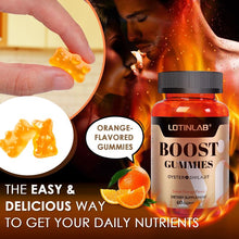 Load image into Gallery viewer, LOTINLAB BOOST GUMMY - Daily Dietary Supplement for Strength with Vitamin B3, Oyster Extract, Shilajit, Taurine, Inositol - Non-GMO, Gluten-Free, Gelatin-Free - 60 Gummies - Made in USA, GMP