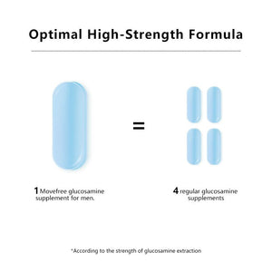 Move Free joint health 7-in-1 Glucosamine Chondroitin Plus Calcium Complex Vitamin Supplements for Men with B-Vitamins + Multi-Glucosamine 120 Pills - Male glucosamine