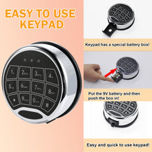 Load image into Gallery viewer, Digital Electronic Keypad Lock for Left Swing Bolt Safes, Gun Safe Lock Replacement, Time Delay Safe Lock Including 2 Emergency Keys for Locksmiths.