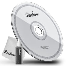 Load image into Gallery viewer, Reshow Laser Lens Disc Cleaner kit for CD &amp; DVD Player Without Scratching The Optics - Included Microfiber Cloth, Cleaning Disc and Cleaning Solution (1 Bottles of Cleaning Fluid)
