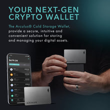 Load image into Gallery viewer, Arculus Crypto Cold Storage Wallet, Secure Bitcoin &amp; Ethereum Wallet, 3-Factor Authentication, Silver