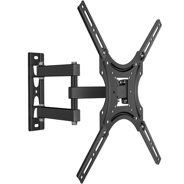 Full Motion TV Wall Mount for 26-55 Inch Screen up to 88 lbs - Articulating, Swinging TV Wall Mount Swivel and Tilt 75x75-400x400 VESA Mount Corner/Television Mount Extendable Arm Black