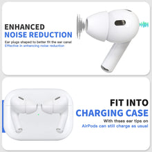 Load image into Gallery viewer, 4 Pairs Ear Tips for AirPods Pro 1 &amp; 2 [Relief Pain] [Fit in Case] Noise Cancellation Add Grip Sport Earbuds Extra Small/Small/Medium/Large (Mix Sizes)
