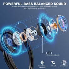 Load image into Gallery viewer, Wireless Earbuds, Bluetooth 5.3 Headphones with Noise Cancelling Mic, Bass Stereo Bluetooth Earphones 50Hrs with LED Display, IP7 Waterproof Earbuds with Earhooks, Ear Buds for Sports/Workout/Running