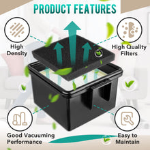 Load image into Gallery viewer, 2Pcs F43 HEPA Filter and Foam Filters for Dirt Devil Easy Lite Cyclonic Quick Vac UD20005 and Extreme Cyclonic Quick Vac UD20010 Upright Vacuum, 2PY1105000 1PY1106000 HEPA Filter and Foam Filter
