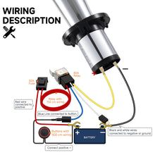 Load image into Gallery viewer, Ooga Horn 12V Kit, Antique Classic Car Hot Rod Aooga Ahooga Horn with Wire and Button, Banhao OOGA Air klaxon Vintage Old Style School for Truck Golf Cart Car