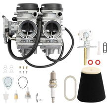 Load image into Gallery viewer, Carburetor Compatible with 2001-2005 Yamaha Raptor 660 660R YFM660 YFM660R ATV Carb with Air Filter Foam&amp;Fuel Valve Petcock Raptor Replace #5LP-14900-00-00 5LP-14900-20-00 5LP-14900-30-00