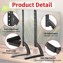 Load image into Gallery viewer, TV Stand Mount for Sony Bravia 55/65/75inch TVs, Table Top TV Stand Base, Height Adjustable Replacement Stand, for Most 36-75&quot; LED Flat Screen TVs, Steel TV Feet Holds up to 110 lbs, Max VESA 600x600m