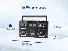 Load image into Gallery viewer, Emerson EPB-3004 Portable CD Player with AM/FM Radio, 20-Track Programmable Memory, High-Performance Speakers, AUX-in Jack, and Built-in Rechargeable Battery - Compatible with CD, CD-R/RW, CD-MP3