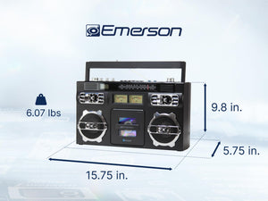 Emerson EPB-3004 Portable CD Player with AM/FM Radio, 20-Track Programmable Memory, High-Performance Speakers, AUX-in Jack, and Built-in Rechargeable Battery - Compatible with CD, CD-R/RW, CD-MP3